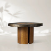 Acacius Artisan Round Dining Table in Reclaimed Reclaimed Wood