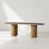 Astor Rectangular Marble Top Dining Table with Reeded Base