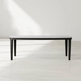 Danny Rectangular Marble Top Dining Table with Oak Wood Base