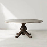 Girardi Round Wood Dining Table with BellArte Base
