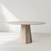 Modena Round Marble Dining Table with Honed Stone Surface