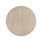 Novra Hand-Knotted Round Wool Rug in Natural