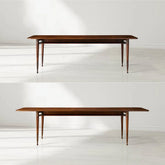 Ross Rectangular Walnut Wood Extension Dining Table