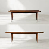 Ross Rectangular Walnut Wood Extension Dining Table