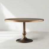 Wade Round Recycled Metal Bistro Table with Cast Iron Base
