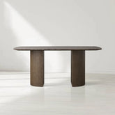 Saint Germain Rectangular Marble Top Dining Table with Dauphine Base