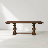 Tuscany Oval Solid Wood Extension Dining Table with Artisan Crafted Finish