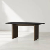 Saint Germain Rectangular Wood Dining Table with Clement Base