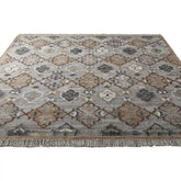 Liora Grey Wool Dhurrie Rug