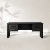 Bodhi Executive Desk Modern White Oak Office Desk With Storage Drawers