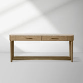 Danny Rectangular Marble Top Console Table