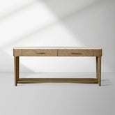 Danny Rectangular Marble Top Console Table
