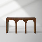 Hattie Wood Console Entryway Table Arch Design Hallway Entrance Table