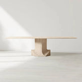 Strada Modernist Rectangular Dining Table Italian Marble