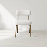 Billie Dining Chair with Performance Fabric and Iron Frame