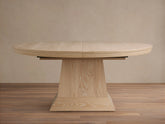 Leighton Extension Dining Table Oak Wood Rectangular Transitional Handcrafted