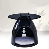 Side Table with Built-In Cat Bed