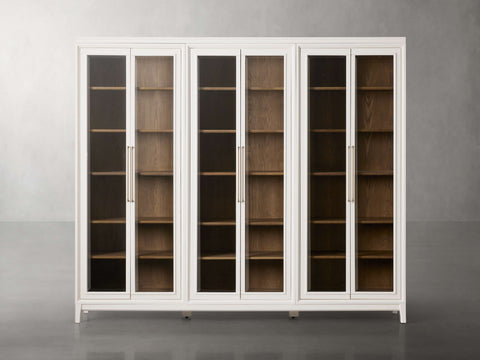 Rowan Modular Tall Clear Glass Cabinet Rowan Modular Tall Clear Glass Cabinet