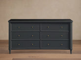 Henley Wide Six Drawer Dresser Mahogany Wood Artisanal Bedroom