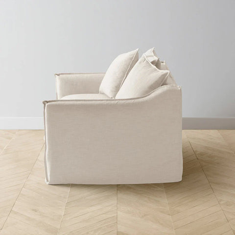 Dund Chair-and-a-Half - Performance Linen Oyster Dund Chair-and-a-Half - Performance Linen Oyster
