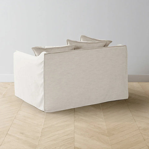 Dund Chair-and-a-Half - Performance Linen Oyster Dund Chair-and-a-Half - Performance Linen Oyster