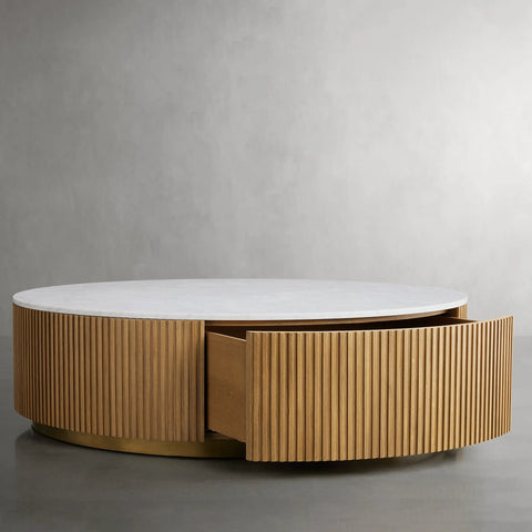 Finnley Round Storage Coffee Table Finnley Round Storage Coffee Table