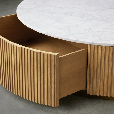 Finnley Round Storage Coffee Table Finnley Round Storage Coffee Table