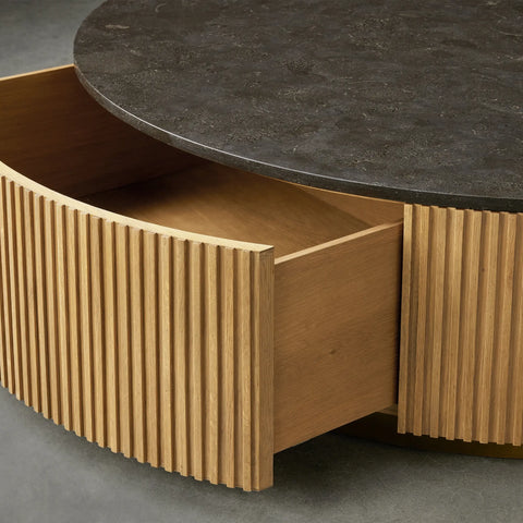 Finnley Round Storage Coffee Table Finnley Round Storage Coffee Table