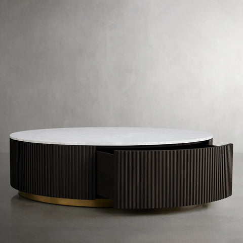 Finnley Round Storage Coffee Table Finnley Round Storage Coffee Table