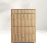 Genet Reeded 5-Drawer Narrow Dresser