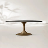 AVRA Oval Wood Dining Table with Oval Base
