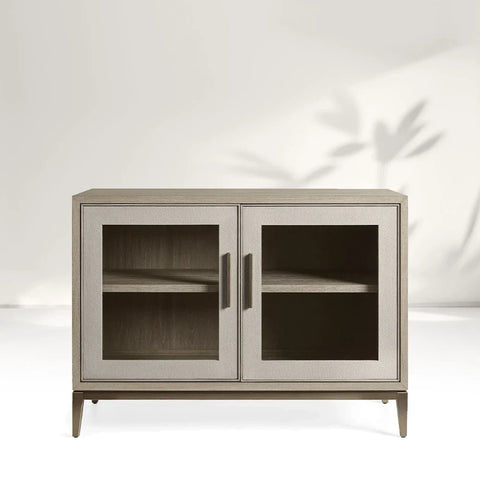 Malone Two Door Cabinet with Glass Doors Malone Two Door Cabinet with Glass Doors