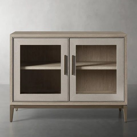 Malone Two Door Cabinet with Glass Doors Malone Two Door Cabinet with Glass Doors