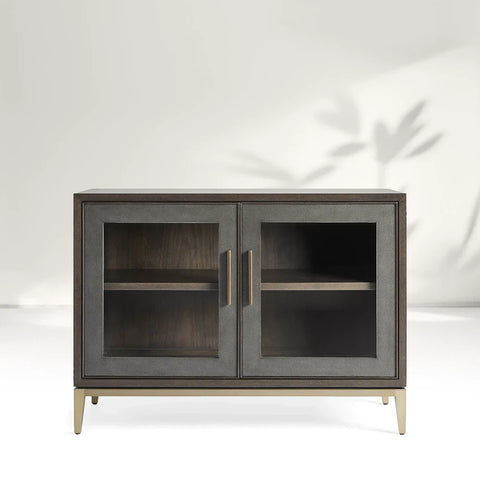 Malone Two Door Cabinet with Glass Doors Malone Two Door Cabinet with Glass Doors