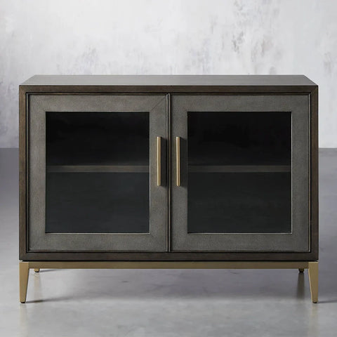 Malone Two Door Cabinet with Glass Doors Malone Two Door Cabinet with Glass Doors