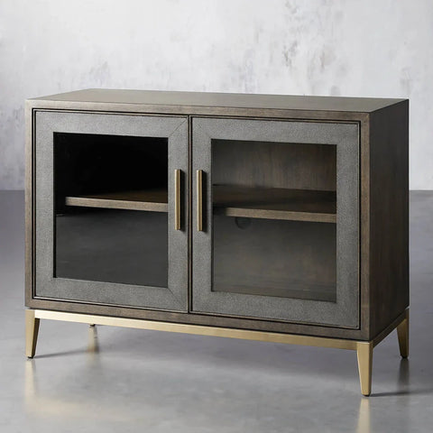 Malone Two Door Cabinet with Glass Doors Malone Two Door Cabinet with Glass Doors