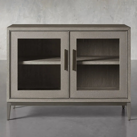 Malone Two Door Cabinet with Glass Doors Malone Two Door Cabinet with Glass Doors