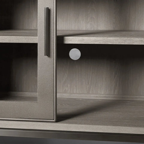 Malone Two Door Cabinet with Glass Doors Malone Two Door Cabinet with Glass Doors