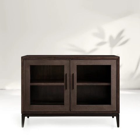 Malone Two Door Cabinet with Glass Doors Malone Two Door Cabinet with Glass Doors