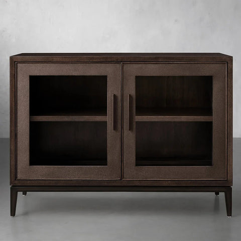 Malone Two Door Cabinet with Glass Doors Malone Two Door Cabinet with Glass Doors