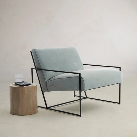 Mercey Chair - Nubuck Leather Tide Mercey Chair - Nubuck Leather Tide