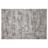 Milano Layered Linear Abstract Neutral Area Rug