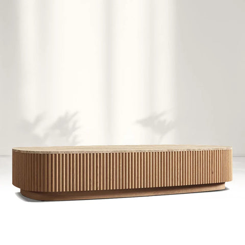 Mulho Oak Wood & Stone Coffee Table Mulho Oak Wood & Stone Coffee Table