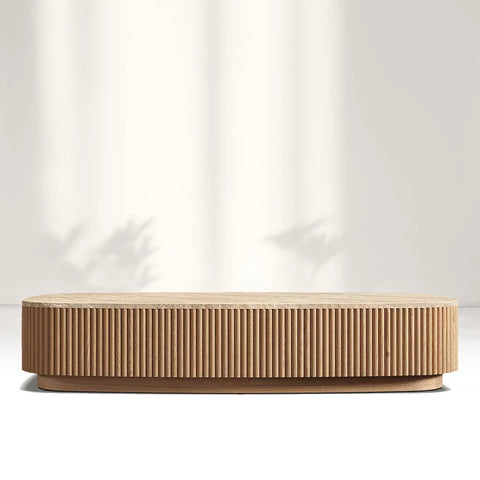 Mulho Oak Wood & Stone Coffee Table Mulho Oak Wood & Stone Coffee Table
