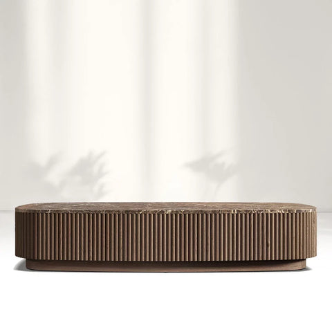 Mulho Oak Wood & Stone Coffee Table Mulho Oak Wood & Stone Coffee Table