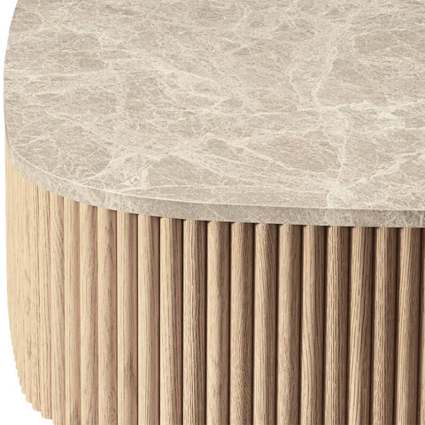 Mulho Oak Wood & Stone Coffee Table Mulho Oak Wood & Stone Coffee Table