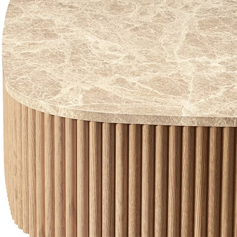 Mulho Oak Wood & Stone Coffee Table Mulho Oak Wood & Stone Coffee Table