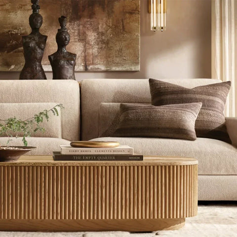 Mulho Oak Wood & Stone Coffee Table Mulho Oak Wood & Stone Coffee Table