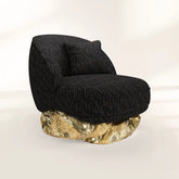 Brass Wood Sculptural Form Sideboard Living Room