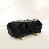 Diamond-Inspired Sideboard Buffet Cabinet